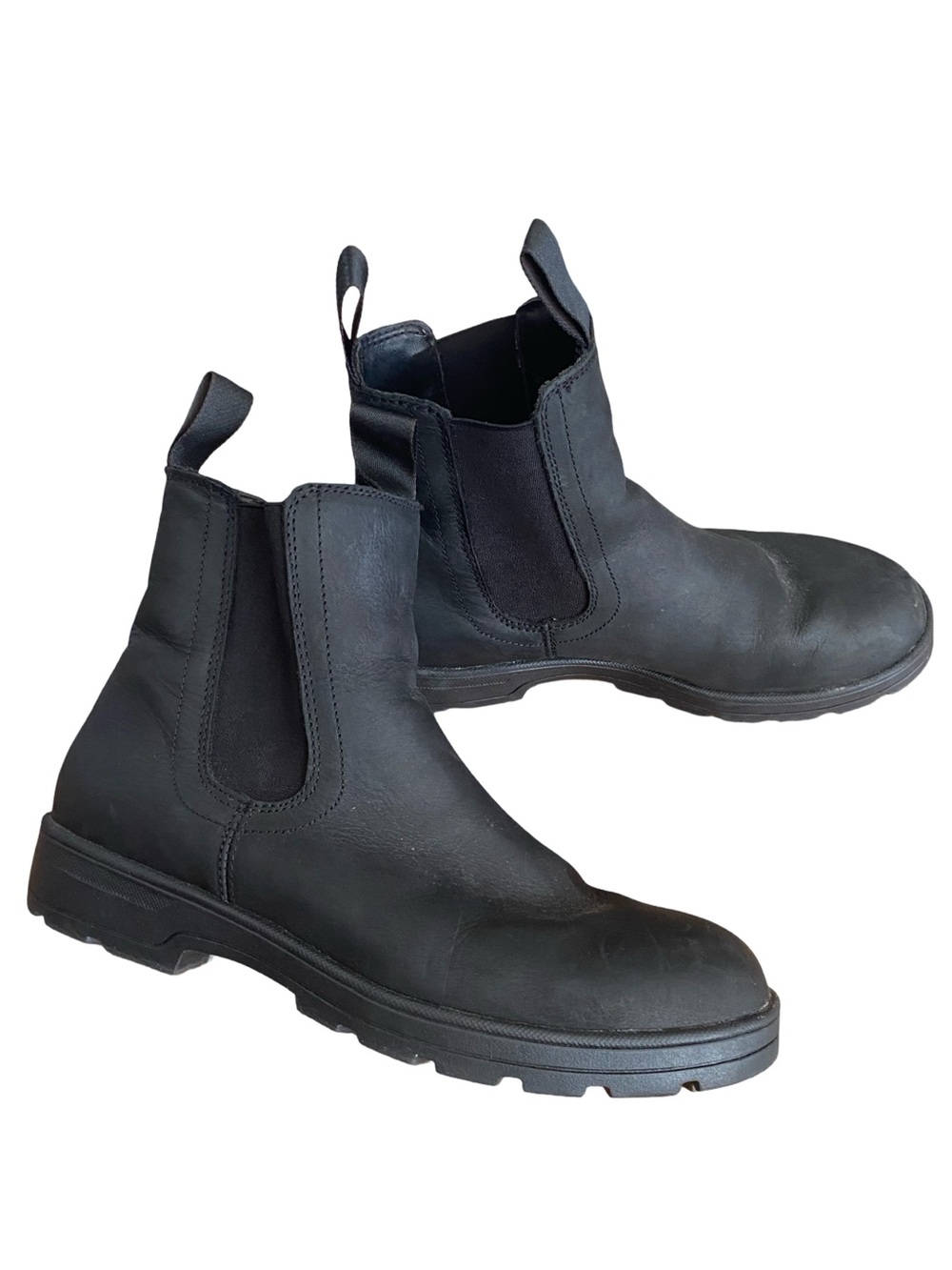 Steve Madden Black Matte Leather Judyy Chelsea Boots